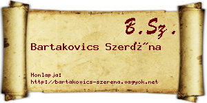 Bartakovics Szeréna névjegykártya